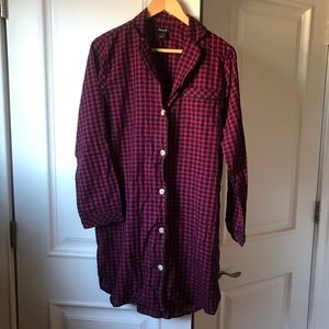 MADEWELL BEDTIME NIGHTSHIRT | GINGHAM CHECK SZ MD